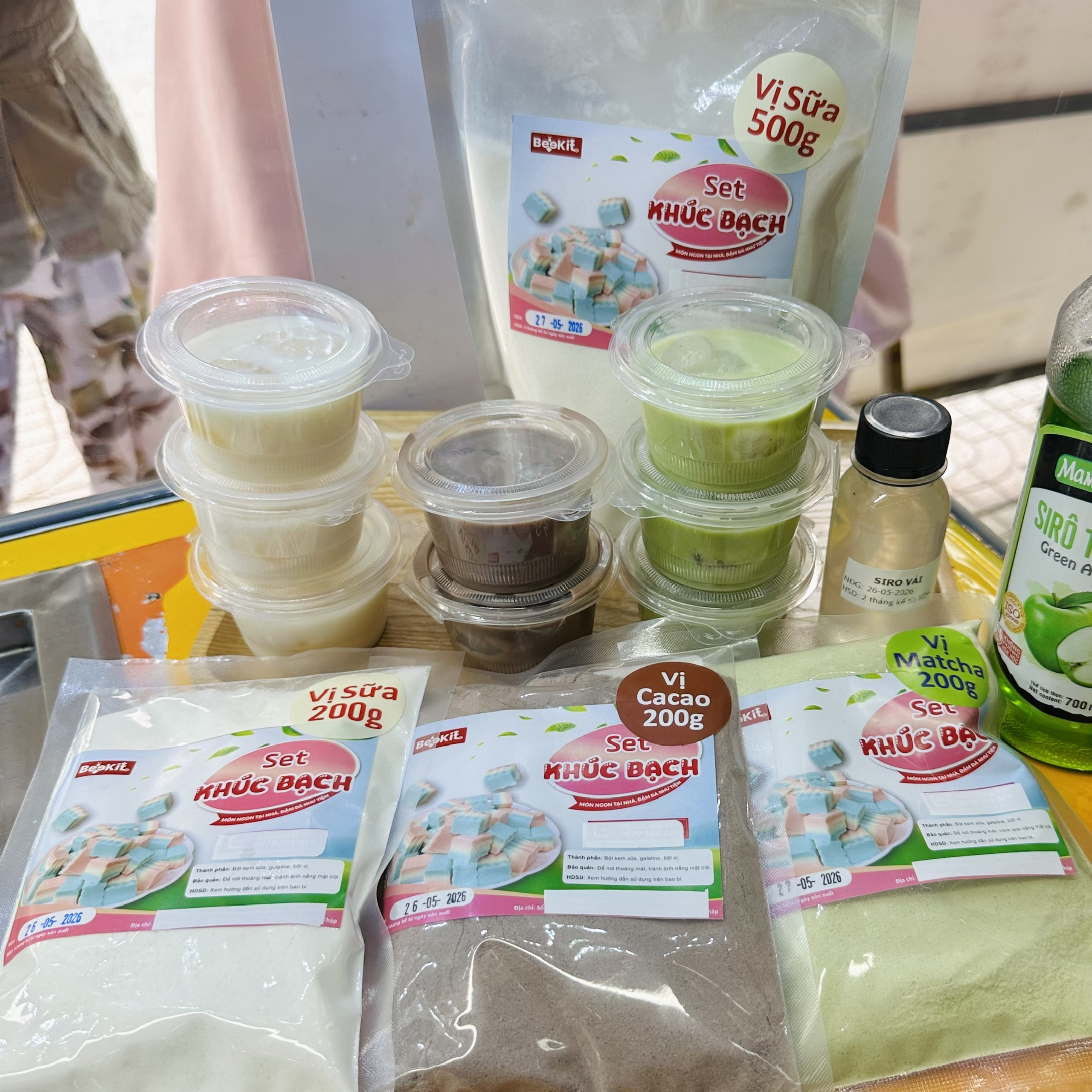 set nguyen liệu làm khúc bạch vải beekit