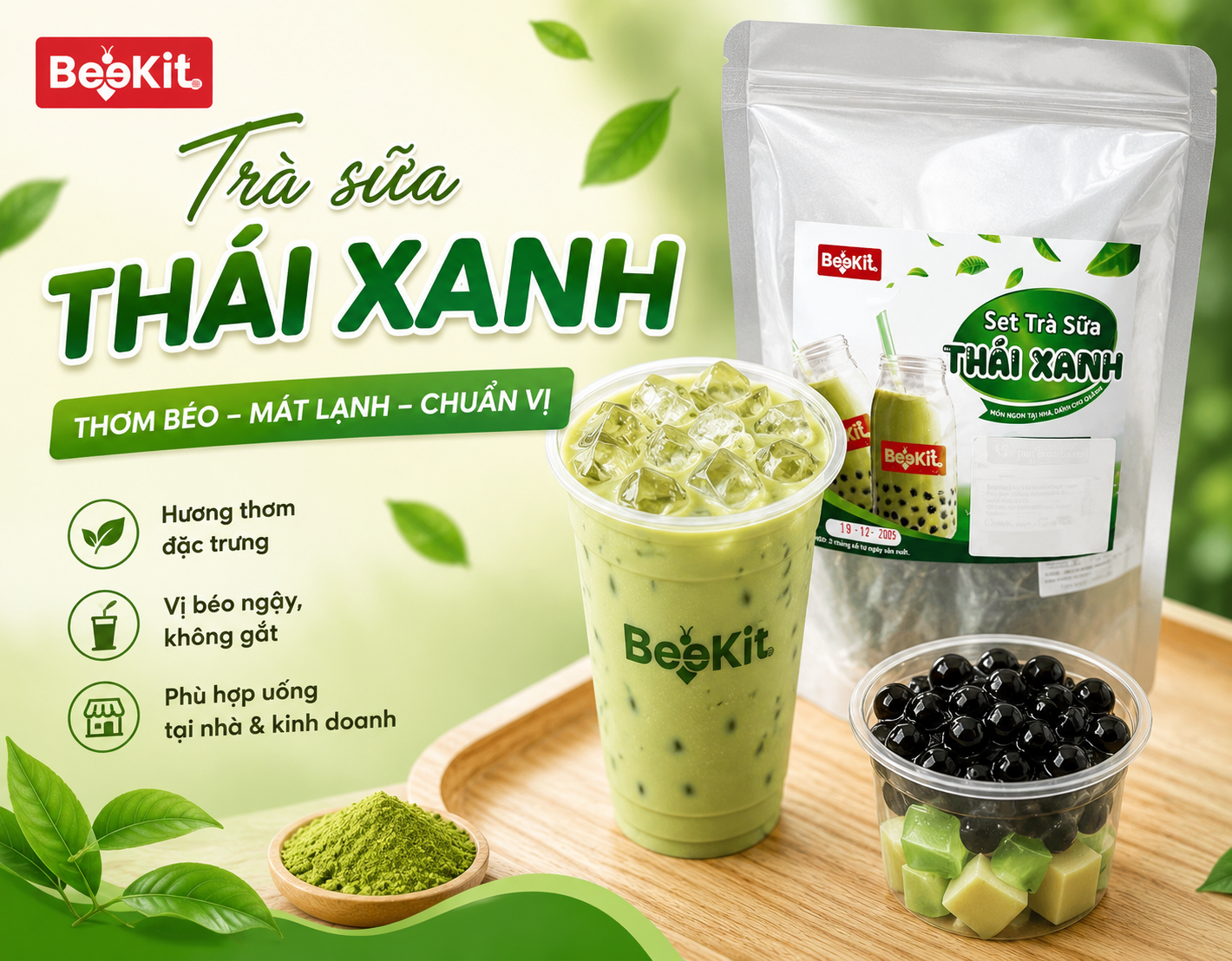 trà sữa thái xanh beekit