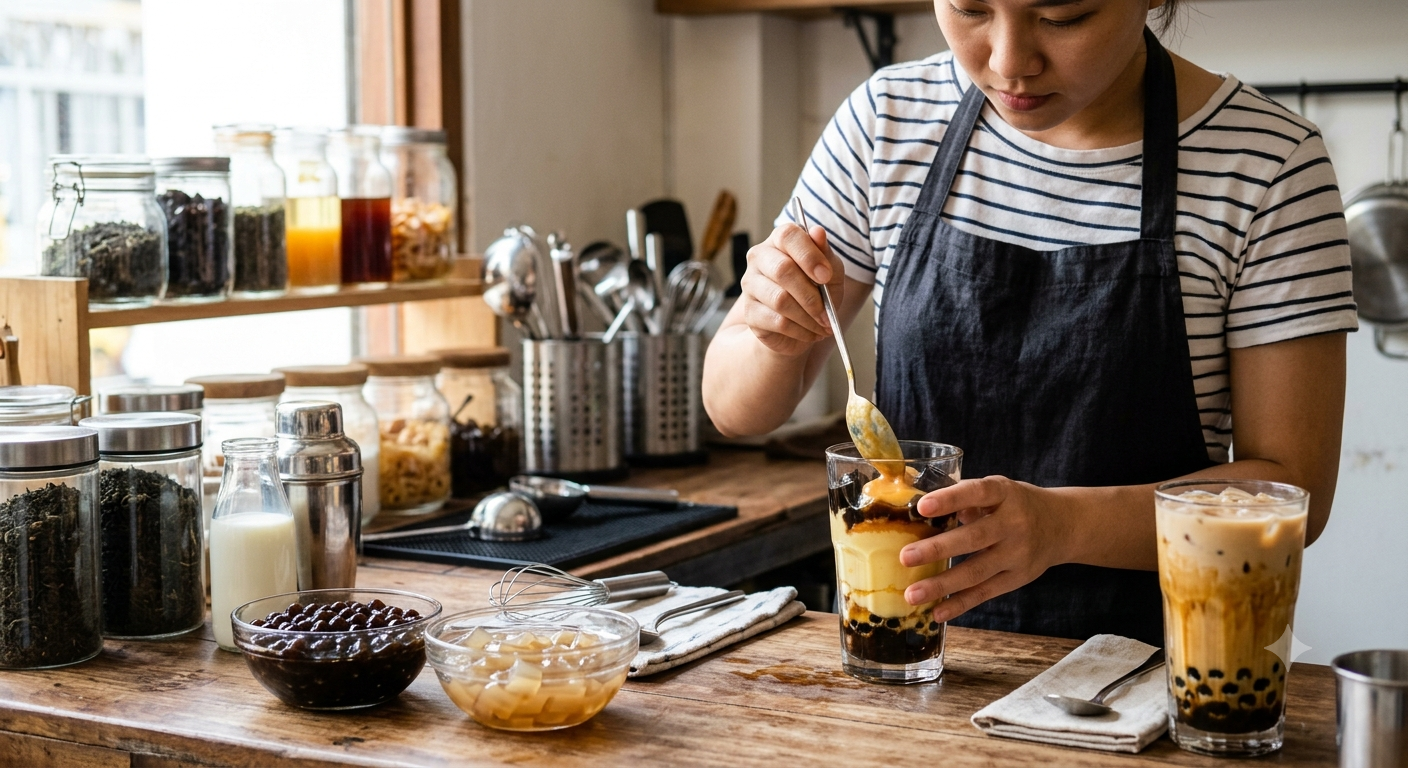 Vai trò của pudding trong cấu trúc ly trà sữa hiện đại